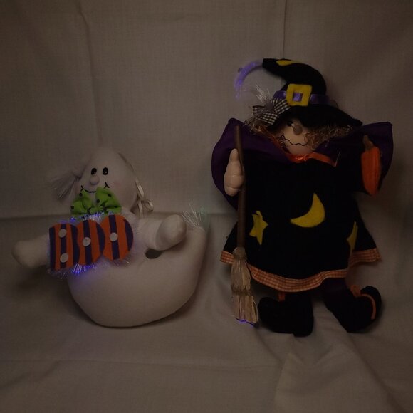 Avon Halloween Glowing Plushies Witch and Ghost - Picture 8 of 16